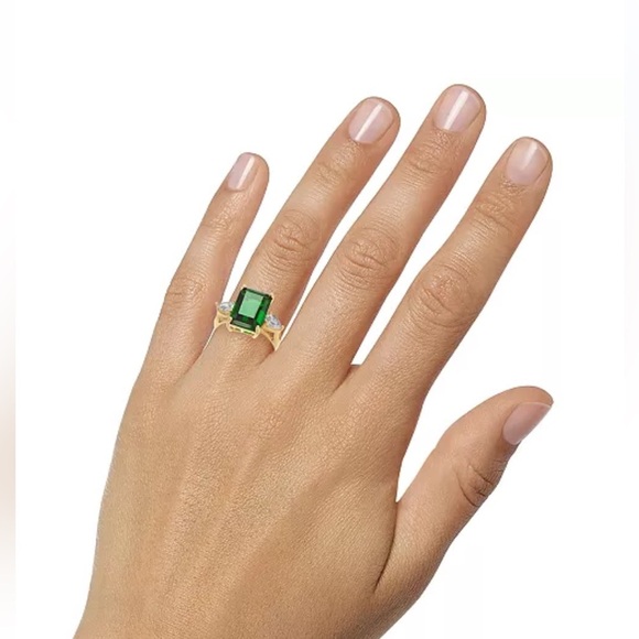 Charter Club Emerald Cut Crystal Ring Plate, Gold - Picture 11 of 11